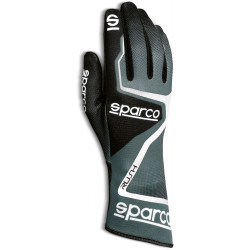 Състезателни ръкавици Sparco Rush (вътрешни шевове) черно/бял