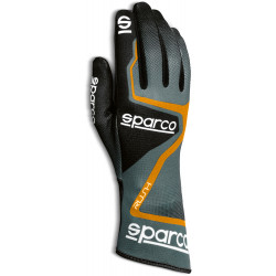 Състезателни ръкавици Sparco Rush (вътрешни шевове) черно/оранжев