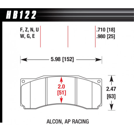 Накладки HAWK performance Предни накладки Hawk HB122U.710, Race, min-max 90°C-465°C | race-shop.bg