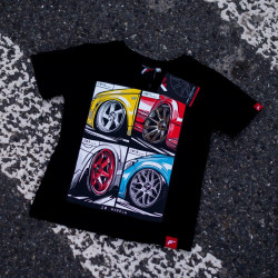 Детска тениска JAPAN RACING Mix, черен