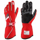 Ръкавици Състезателни ръкавици OMP Tecnica с хомологация от FIA (външен шев) червен | race-shop.bg
