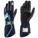 Ръкавици Състезателни ръкавици OMP Tecnica с хомологация от FIA (външен шев) синьо / циан | race-shop.bg