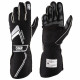 Ръкавици Състезателни ръкавици OMP Tecnica с хомологация от FIA (външен шев) Черно / бяла | race-shop.bg