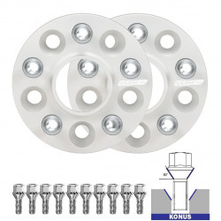 Комплект от 2бр фланци (с резба) за Audi A6&nbsp;C4&nbsp;- 25mm, 5x112, 57,1