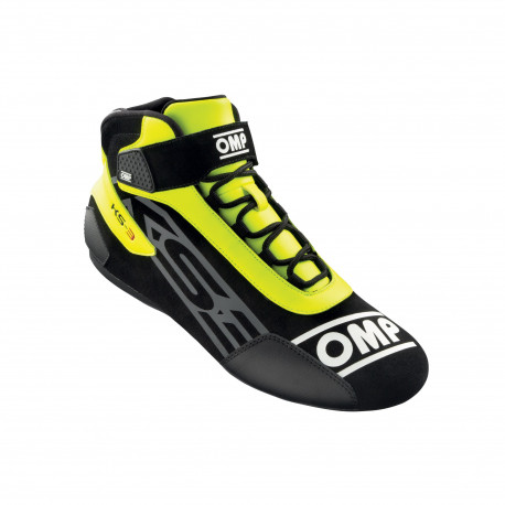 Акция Състезателен обувки OMP KS-3 чернo/жълти | race-shop.bg