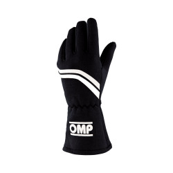 Състезателни ръкавици OMP DIJON с FIA (вътрешни шевове) черни