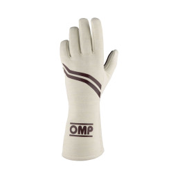 Състезателни ръкавици OMP DIJON с FIA (вътрешни шевове) кремаво/кафяви