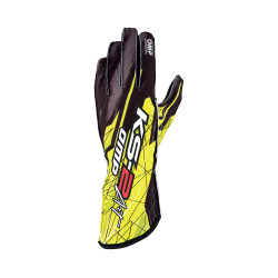Състезателни ръкавици OMP KS-2 ART (външен шев) черно / жълто