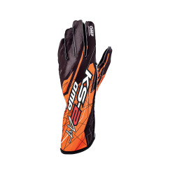 Състезателни ръкавици OMP KS-2 ART (външен шев) black / orange
