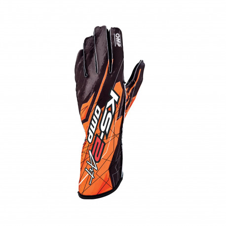 Ръкавици Състезателни ръкавици OMP KS-2 ART (външен шев) black / orange | race-shop.bg