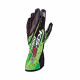 Състезателни ръкавици OMP KS-2 ART (външен шев) black / green