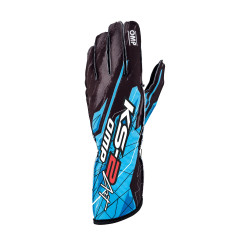 Състезателни ръкавици OMP KS-2 ART (външен шев) black / blue