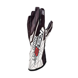 Състезателни ръкавици OMP KS-2 ART (външен шев) black / white