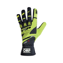 Състезателни ръкавици OMP KS-3 (вътрешни шевове) черно / жълти