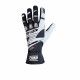 Състезателни ръкавици OMP KS-3 (вътрешни шевове) черно / бели