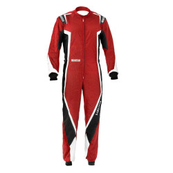 CIK-FIA детски гащеризон за картинг SPARCO Kerb K44, червен/черен/бял