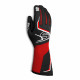 Състезателни ръкавици Sparco TIDE K (външен шев) червено/черно