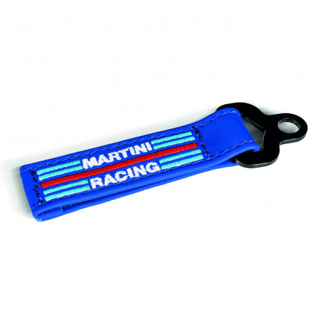Рекламни предмети а подаръци Кожен ключодържател с лого MARTINI RACING - син | race-shop.bg