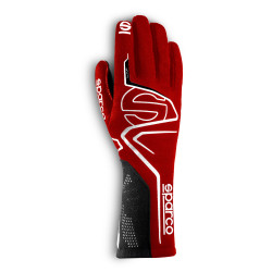 Състезателни ръкавици Sparco LAP с FIA 8856-2018 червено/черно
