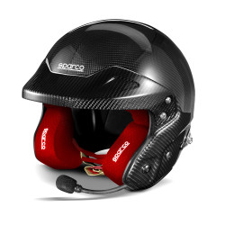 Каска Sparco RJ-I CARBON with FIA 8859-2015 , HANS black/red
