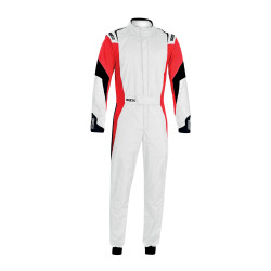FIA състезателен гащеризон Sparco COMPETITION (R567) white/red/black