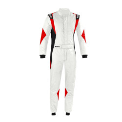 FIA състезателен гащеризон Sparco SUPERLEGGERA (R564) white/black/red