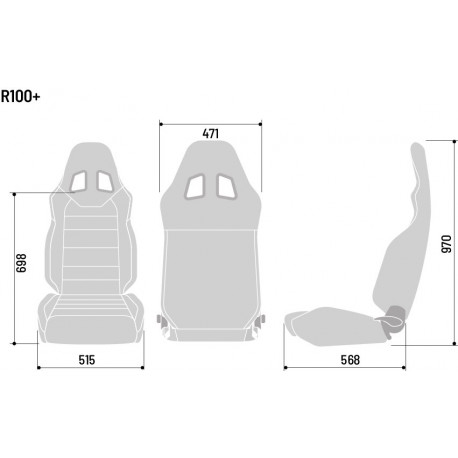 Спортни седалки без одобрение на FIA-регулируеми Спортна седалка Sparco R100 MY22 | race-shop.bg