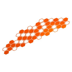Стикер Cardesign HEXAGON, 130x32cm, оранжево