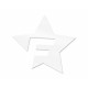 Стикер Cardesign F-STAR, 41x39cm, бяло