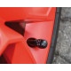 Капачки за вентили AIRCAPS капачки за гуми SKULL, черен с червени очи | race-shop.bg