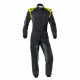 FIA състезателен гащеризон OMP Tecnica HYBRID черен/жълт