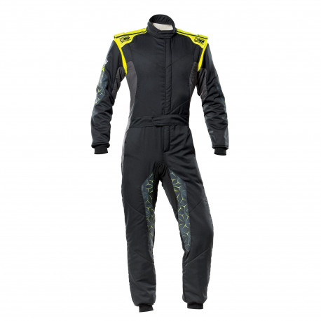 Гащеризони FIA състезателен гащеризон OMP Tecnica HYBRID черен/жълт | race-shop.bg