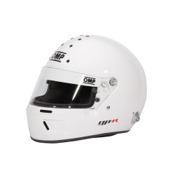 FIA затворена състезателна каска OMP GP-R (HANS), бял
