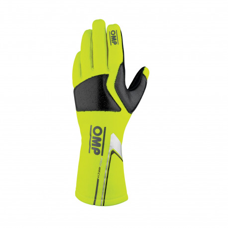 Ръкавици Състезателни ръкавици OMP PRO MECH-S с хомологация на FIA (вътрешен шев) жълто/черно | race-shop.bg