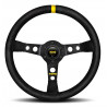 3 spoke steering wheel MOMO MOD.07 black 350mm, suede