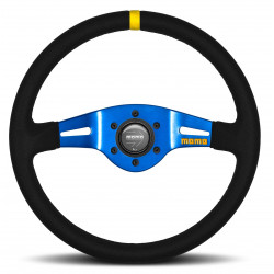 2 spoke steering wheel MOMO MOD.03 blue 350mm, suede