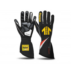 Race gloves MOMO CORSA R with FIA homologation (external stitching) black