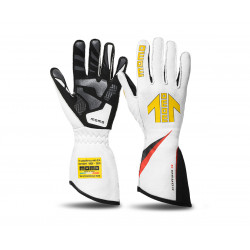Race gloves MOMO CORSA R with FIA homologation (external stitching) white