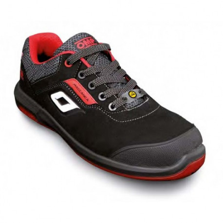 Обувки Работни обувки OMP Meccanica PRO URBAN черни/червени | race-shop.bg