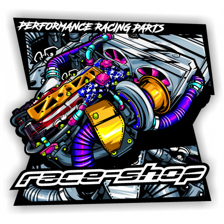 Стикери Стикер race-shop turbo engine | race-shop.bg