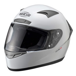 ECE затворена състезателна каска Sparco CLUB X-1, бял