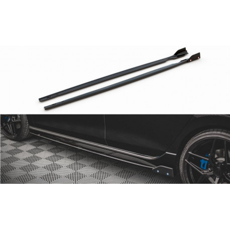 Бодикит и визуални аксесоари MAXTON DESIGN дифузьори за прагове + клапи на Volkswagen Golf R Mk8, V2 | race-shop.bg