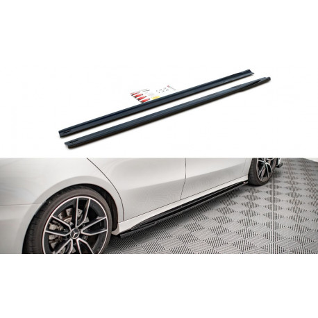 Бодикит и визуални аксесоари MAXTON DESIGN дифузьори за прагове на Mercedes A35 AMG / AMG-Line W177, V2 | race-shop.bg