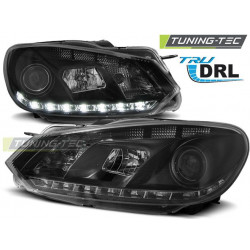 ФАРОВЕ TRUE DRL ЧЕРНИ за VW GOLF 6 10.08-12