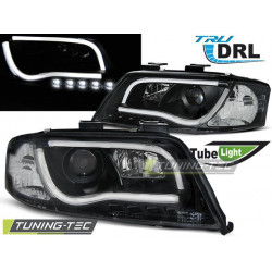 ФАРОВЕ TUBE LIGHT DRL ЧЕРНИ за AUDI A6 06.01-05.04