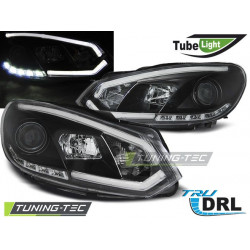 ФАРОВЕ TUBE LIGHT DRL ЧЕРНИ за VW GOLF 6 10.08-12