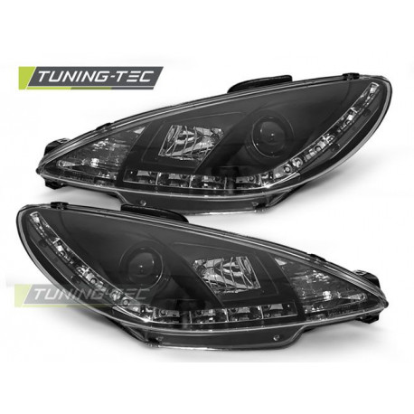 Осветление ФАРОВЕ PEUGEOT 206 10.98-02 DAYLIGHT ЧЕРНИ | race-shop.bg