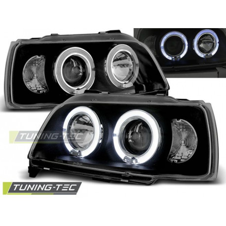 Осветление ФАРОВЕ RENAULT CLIO 06.90-95 АНГЕЛСКИ ОЧИ ЧЕРНИ | race-shop.bg
