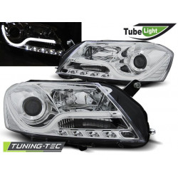 ФАРОВЕ TUBE LIGHT ХРОМ за VW PASSAT B7 10.10-10.14