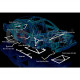 Разпънки Nissan Teana 09+ J32 UltraRacing 2x 3-точки Задна странна разпънка | race-shop.bg
